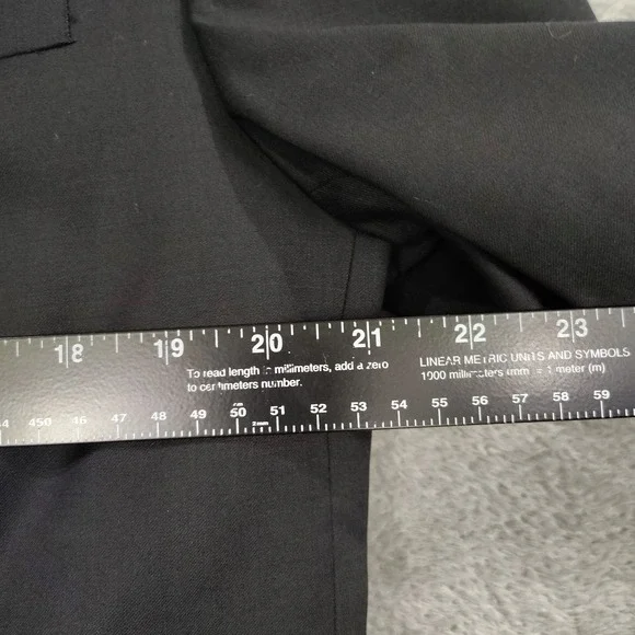 Calvin Klein Tuxedo Mens 40L Black 3‎ Button Notch Satin Lapel Wool Pants 32x33